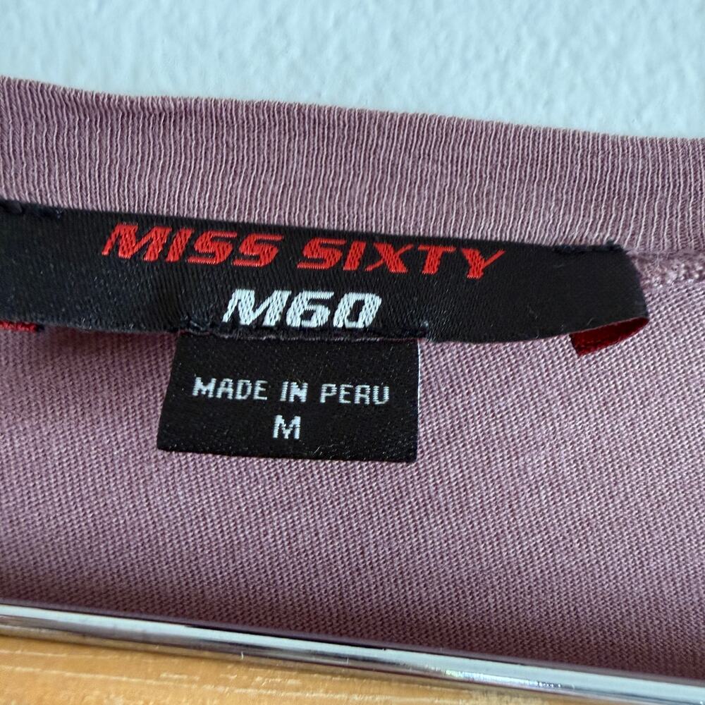 Y2K Vintage MISS SIXTY | Purple Tree Print Long Sleeve Tee Shirt | Medium - Picture 6 of 8